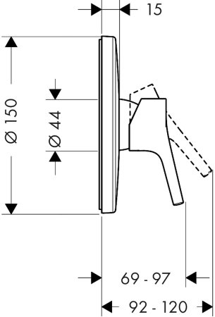 Смеситель для душа Hansgrohe Talis S 72605000 Хром 