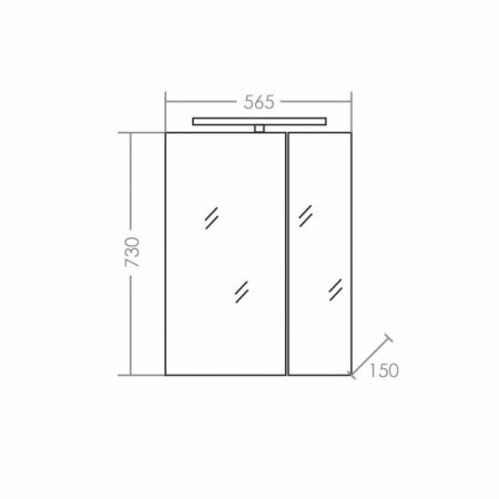 Зеркало-шкаф СаНта Стандарт 60 с подсветкой 