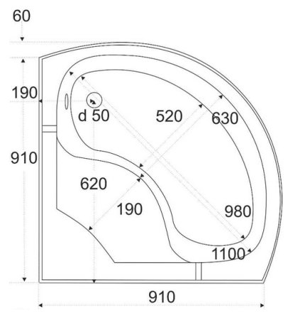 Поддон для душа Bas Арона 100 