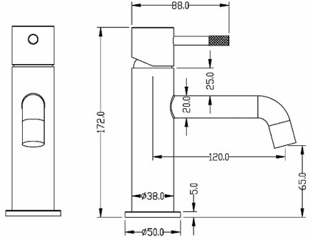 Смеситель для раковины Boheme Uno 461-SGM Shine Gun Metall 