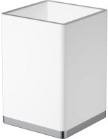 Стакан для зубных щеток Boheme 10961-W-CR Белый Хром