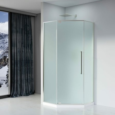 Душевой уголок Black&White Stellar Wind S815 CF 90x90 815900CF профиль Хром стекло матовое 