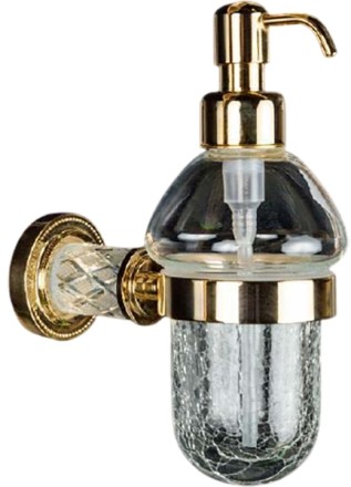 Дозатор для жидкого мыла Boheme Murano Cristal 10912-CRST-G Золото 