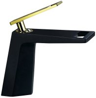 Смеситель для раковины Bronze de Luxe Quadro A919B Черный Золото