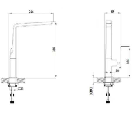 Смесители для кухни Bien Lucca BE11012103 хром 