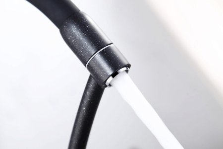 Смеситель Paulmark Siegen Si213111-418 для кухонной мойки, черный металлик 