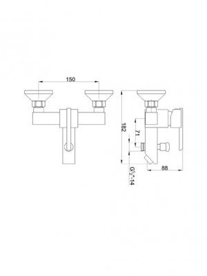 Смеситель для ванны HOFFNUNG HFG-81203A 
