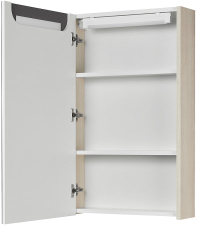 Зеркальный шкаф Aquaton Верди PRO 50 1A195802VDAV0 с подсветкой Белый Ясень фабрик 