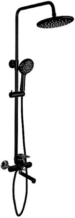 Душевая система Frap H49-6 F2449-6 Черная матовая Хром 