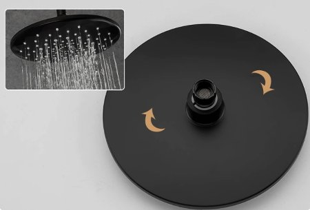 Душевая система Frap H49-6 F2449-6 Черная матовая Хром 