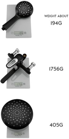 Душевая система Frap H49-6 F2449-6 Черная матовая Хром 