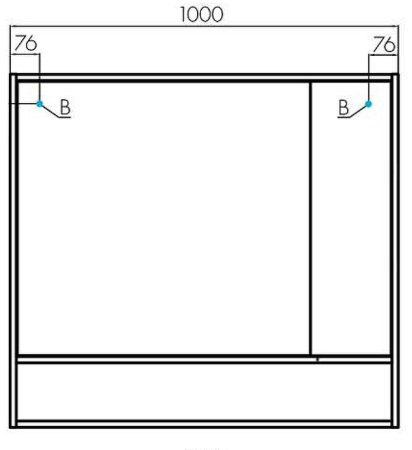 Зеркало со шкафом Aquaton Флай 100 1A237802FAX10 Белый Дуб крафт 