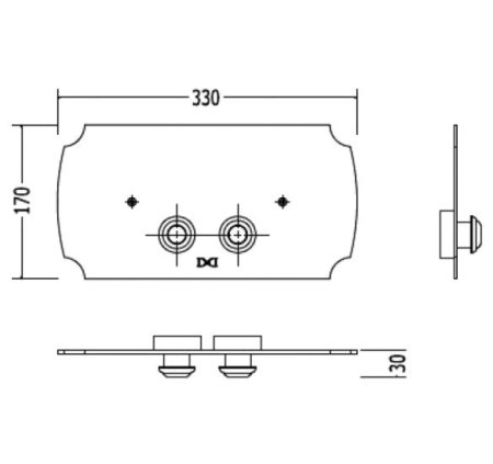 Кнопка смыва Tiffany World TW300.2br бронза 
