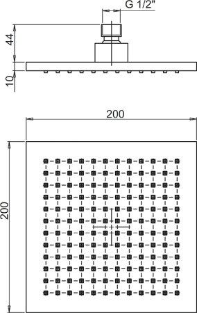 Верхний душ Paini 50CR759TCASQE Хром 