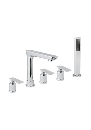 Смеситель на борт ванной с душем AltroBagno Aperto 020102 Cr хром 
