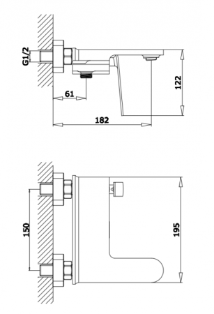 Cмеситель для ванны GANZER GZ26031F WHITE\CHROME 