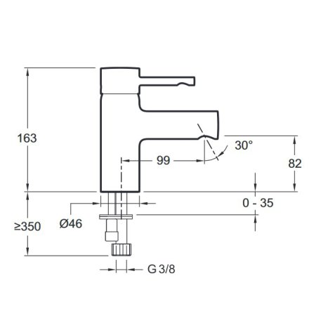 Смеситель для раковины Jacob Delafon Cuff E98298-CP 