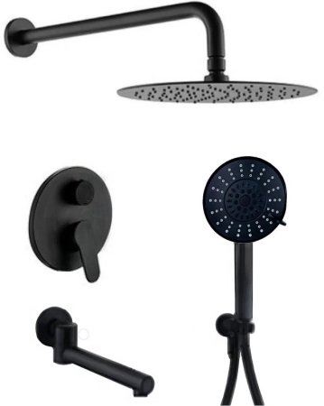 Душевая система ALMAes Ruver TVZ-8830 Черная матовая 