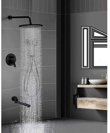 Душевая система ALMAes Ruver TVZ-8830 Черная матовая 