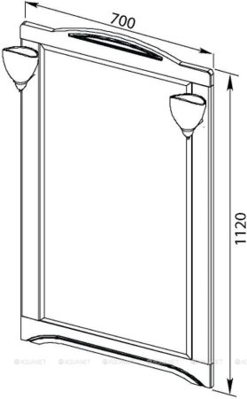 Зеркало Aquanet Луис 70 темный орех 