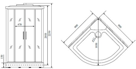Душевая кабина Timo Comfort T-8809 Clean Glass 
