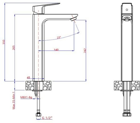 Смеситель для раковины Paini Viva Style P4CR205LL Хром 
