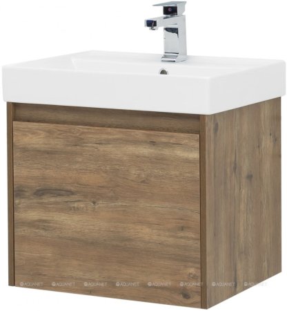 Тумба с раковиной Aquanet Nova Lite 60 дуб рустикальный (1 ящик) 