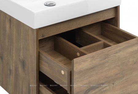Тумба с раковиной Aquanet Nova Lite 60 дуб рустикальный (1 ящик) 