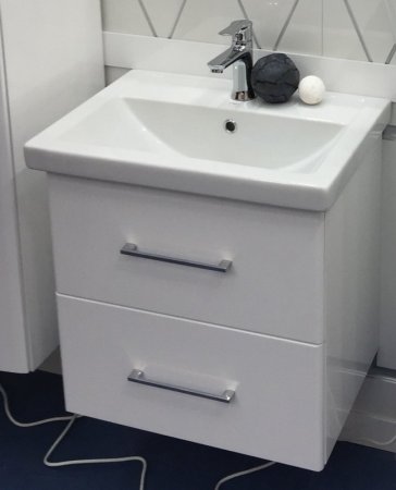 Тумба под раковину Opadiris Арабеско 60 Z0000010901 подвесная Белая глянцевая 