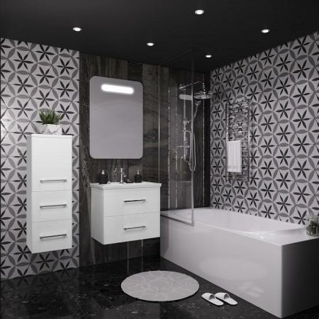 Тумба под раковину Opadiris Арабеско 60 Z0000010901 подвесная Белая глянцевая 