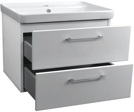 Тумба с раковиной Azario Ника 80 CS00080145 подвесная Белая матовая 