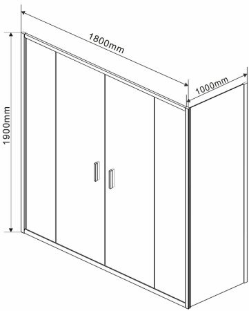 Душевой уголок Vincea Garda 180x100 VSR-1G21018CH профиль Хром стекло шиншилла 