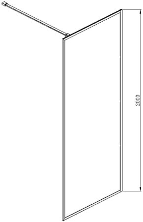 Душевая перегородка Azario Richmond Walk-in 90 AZ-NAG 6310 900 Black профиль Черный стекло прозрачное 