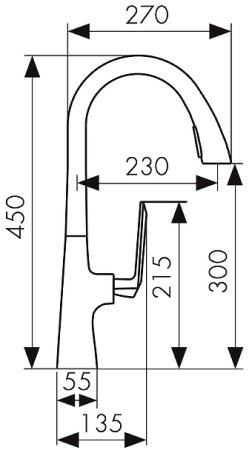 Смеситель для кухни Kaiser Strike 09066-2 Черный матовый 