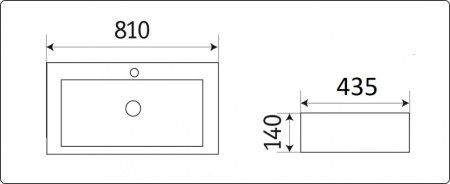 Раковина CeramaLux 9255 накладная 