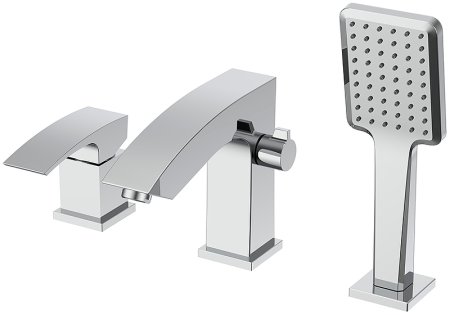 Смеситель на борт ванны Gappo G07 G1107 Хром 