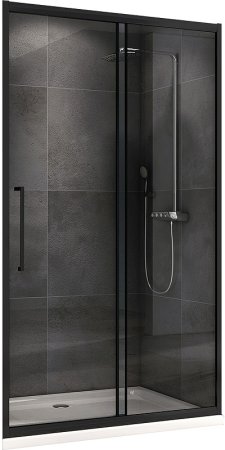 Душевая дверь Abber Schwarzer Diamant 180 AG30180BH профиль Черный стекло прозрачное 