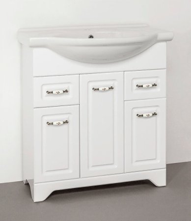 Тумба под раковину Style Line Олеандр 2 Люкс 75 ЛС-00000048 Белая 