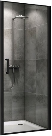 Душевая дверь Abber Sonnenstrand 80 AG04080B профиль Черный стекло прозрачное 