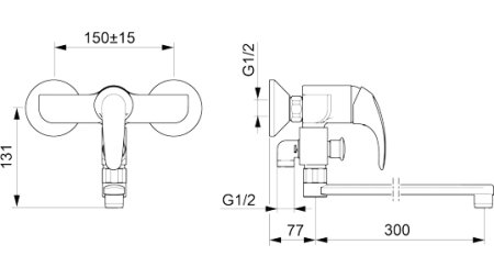 Смеситель Oras Polara 1446Y универсальный 