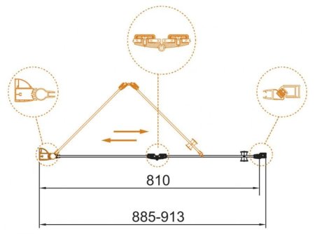 Душевая дверь в нишу Cezares Eco O-BS-12-90-C-Cr 
