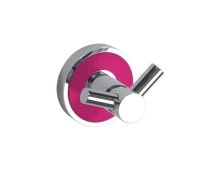 Крючок Bemeta Trend-I 104106038f двойной, хром/розовый