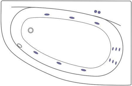 Акриловая ванна Excellent Kameleon WAEX.KMP17.LINE 170x110 P 