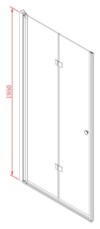 Душевая дверь в нишу Cezares Elena BS12 90 C Cr 