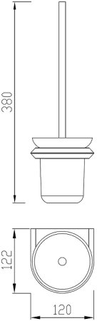 Ершик для унитаза Abber Nord AA1532 Хром 