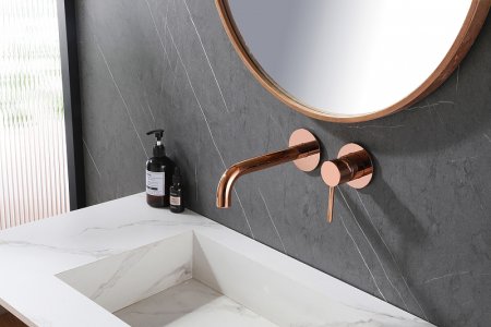 Смеситель для раковины Abber Wasser Kreis AF8112RG Розовое золото 