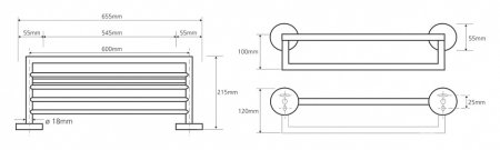 Полка Bemeta Omega 104205072 