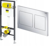 Система инсталляции для унитазов Viega Prevista Dry 792596 + кнопка смыва Visign for Style 21 хром