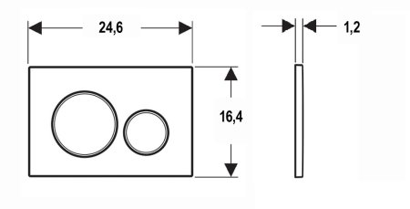 Кнопка смыва Geberit Sigma 20 115.882.11.1 белый/белый матовый 