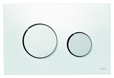 Кнопка смыва TECE Loop 9240627 белая, кнопка хром 